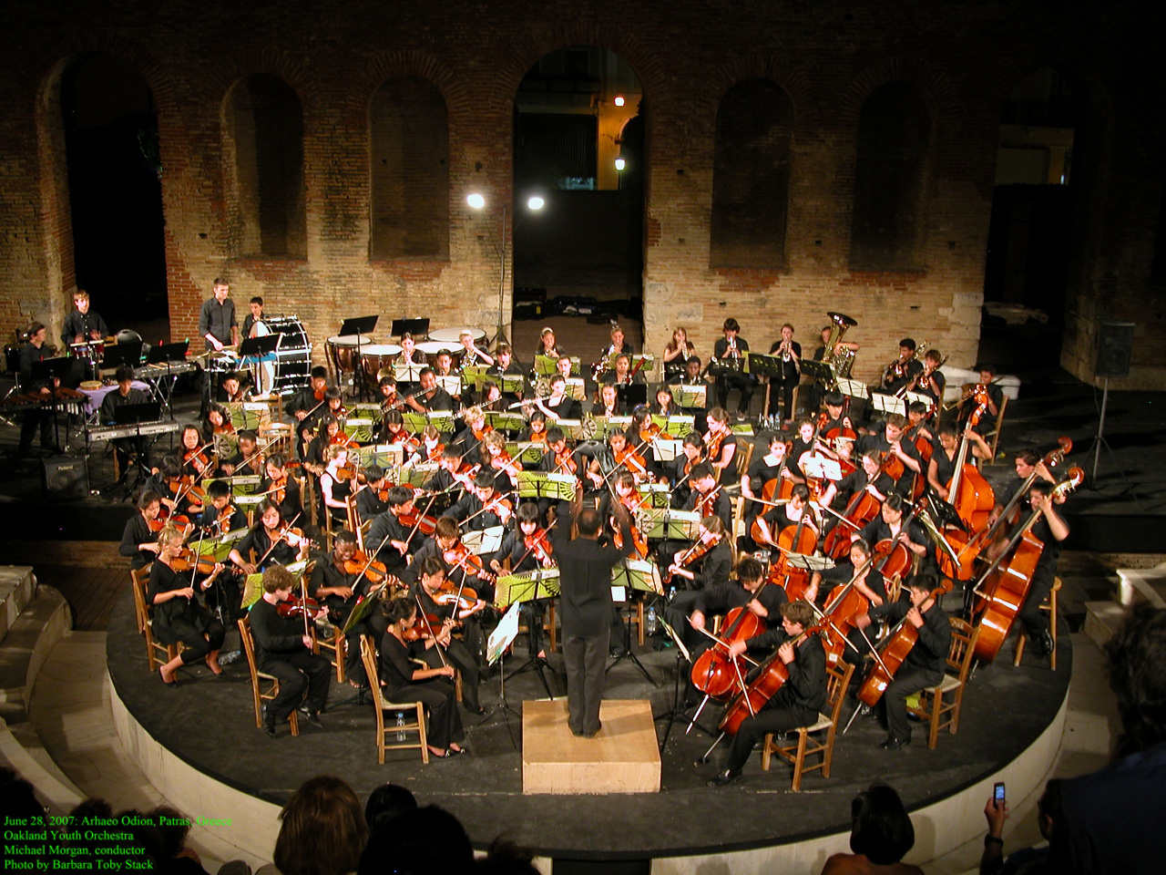 June 28, 2007: Patra, Greece: Oakland Youth Orchestra Concert